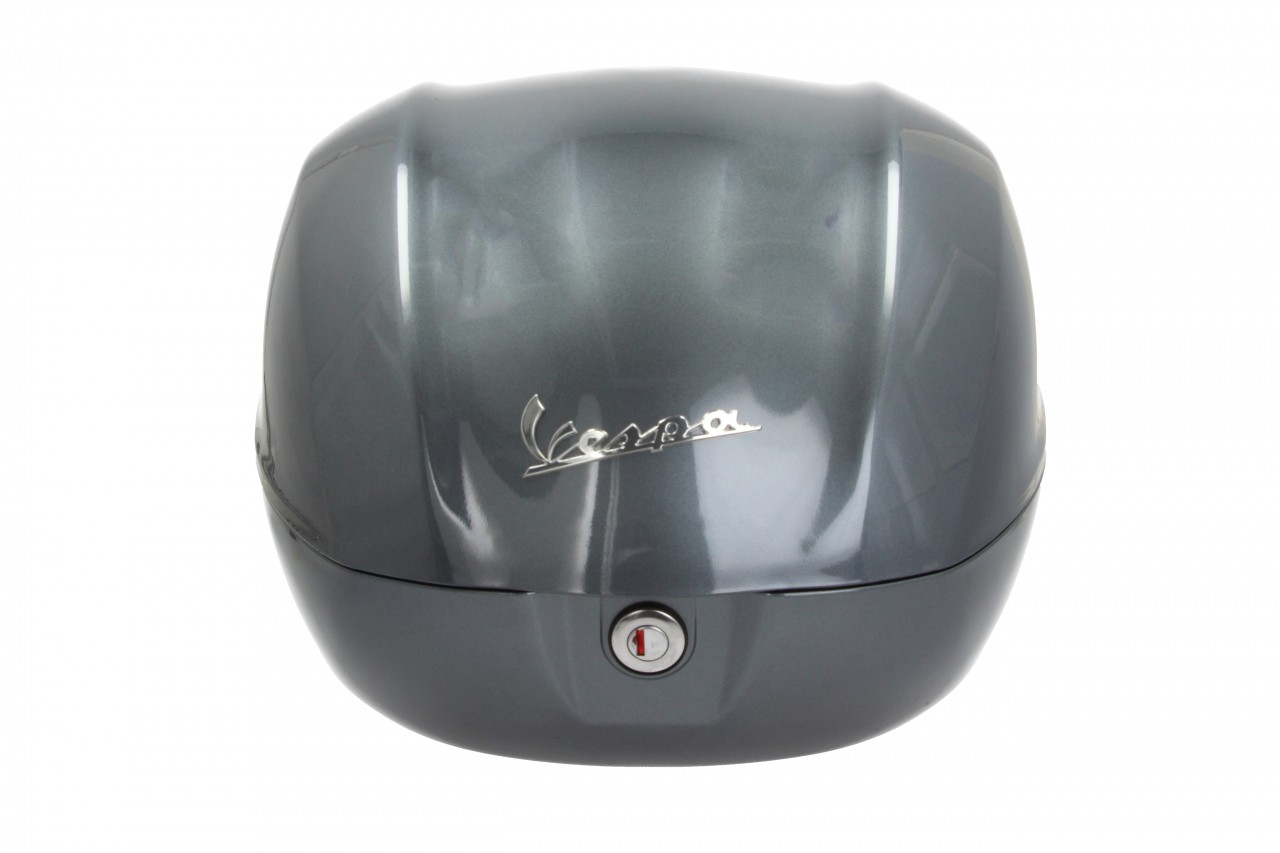 Kit bauletto 32L grigio titanio (G03), cuscino posteriore marrone, portapacchi cromato per Primavera