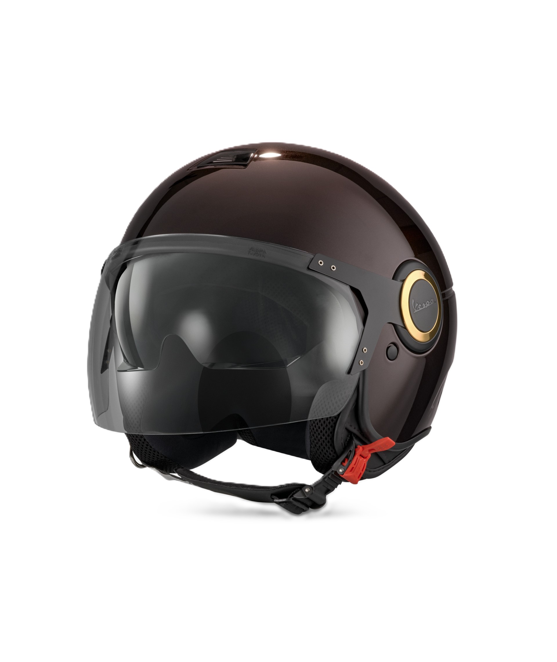 Casco jet Vespa Demi Jet 946 Horse marrone lucido