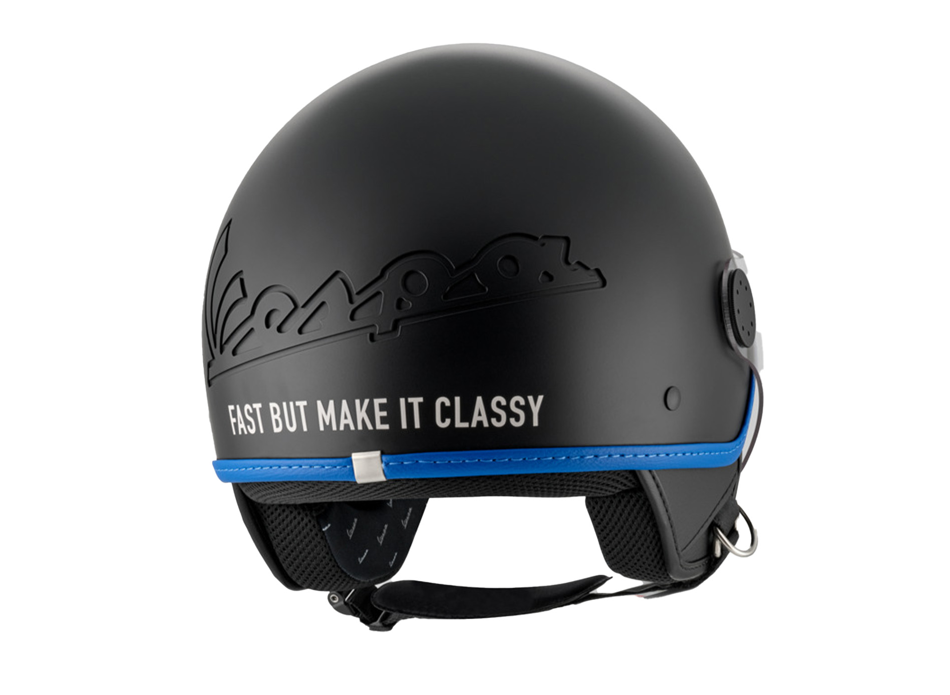 Casco Vespa jet Visiera 4.0 DEC Blade nero opaco