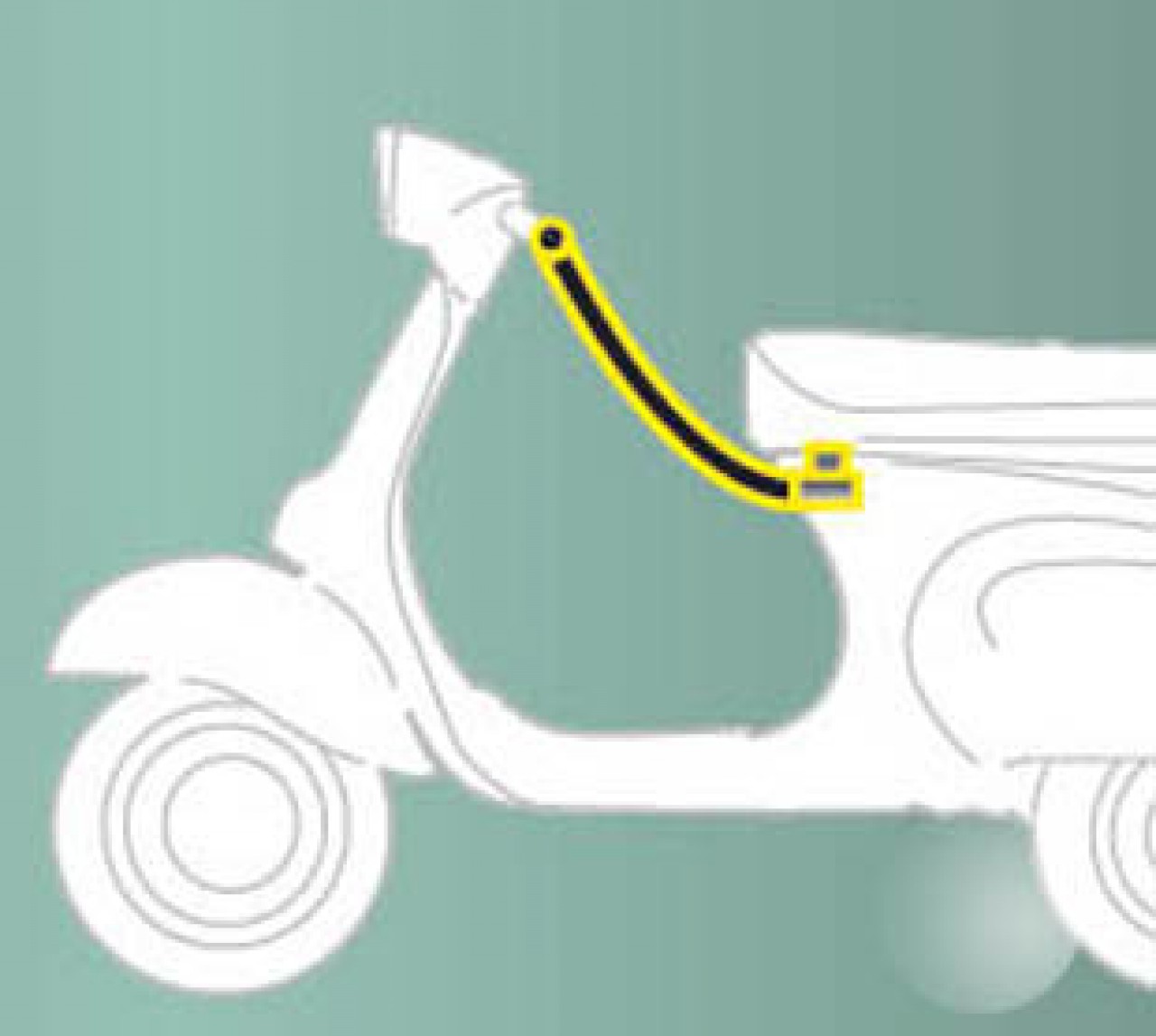Antifurto (sella - manubrio) di serie per Liberty Original Piaggio