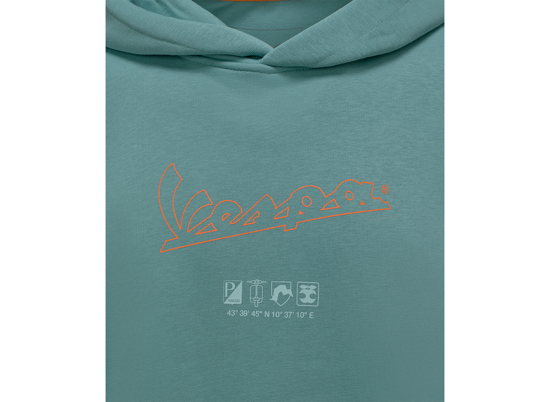 Vespa Felpa con cappuccio collezione Soul green DEC