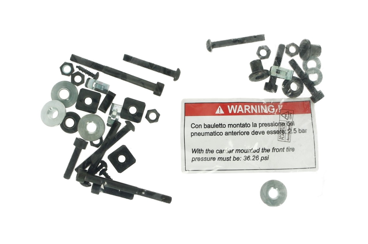 Kit bauletto 36 l. Nero Meteora 93/B Originale Piaggio per Beverly HPE (incl. piastra di montaggio)
