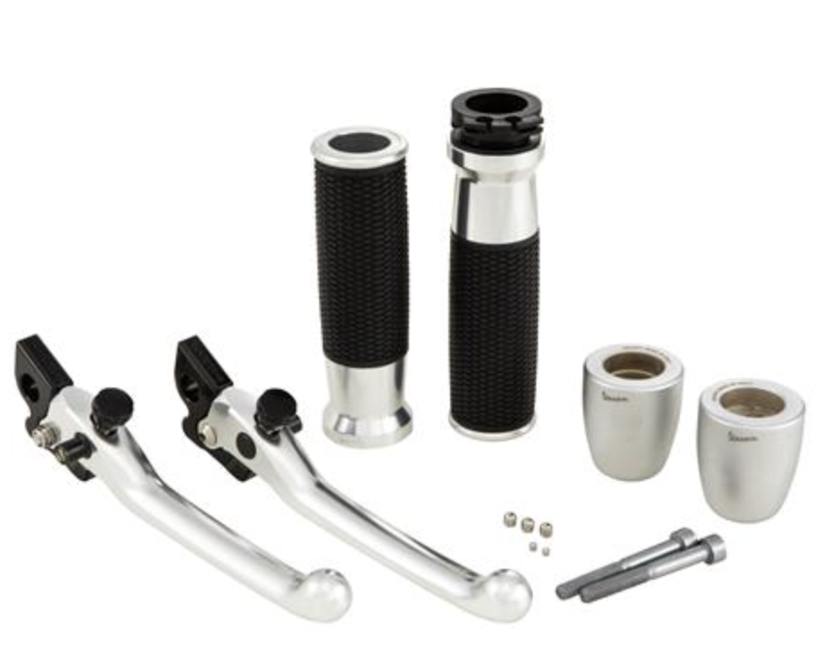 Kit manubrio, alluminio, anodizzato, set di maniglie, leve e terminali per Vespa GTS