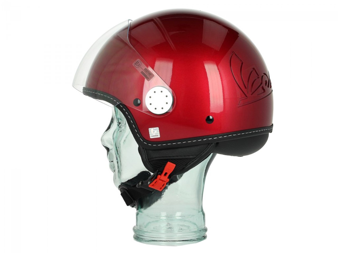 Casco Vespa "Visor" 2.0 Jet Helmet Rosso Must 880/A Taglia XS