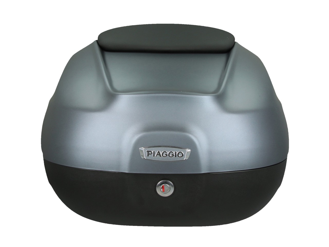 Baule da 37 litri con schienale per Piaggio MP3 HPE Maxi 400 Sport / Maxi 530 Exclusive - grigio titanio