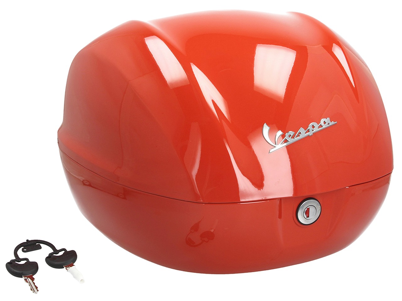 Baule posteriore Vespa da 32 litri, arancione lucido, modello A11, senza schienale