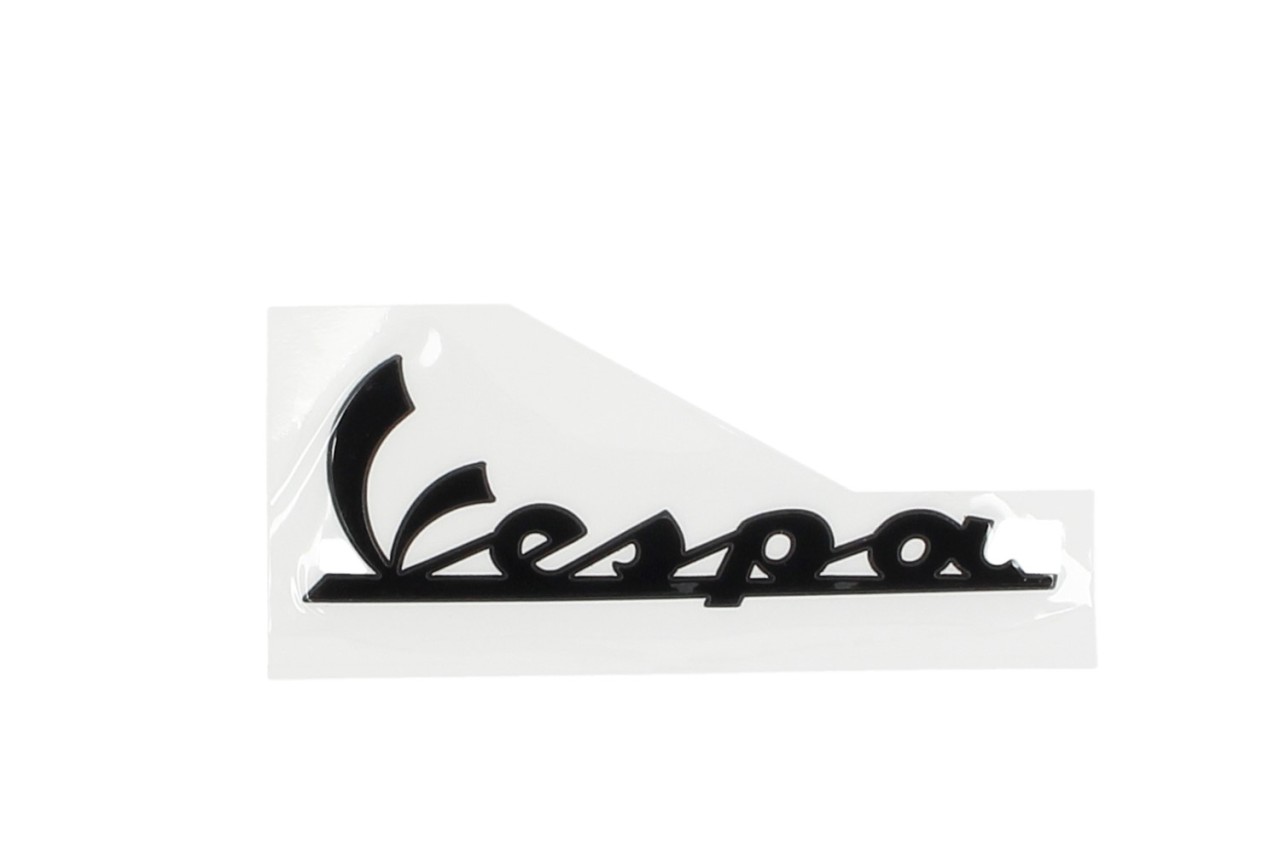 Scritta "Vespa" sullo scudo anteriore - nero lucido/antracite