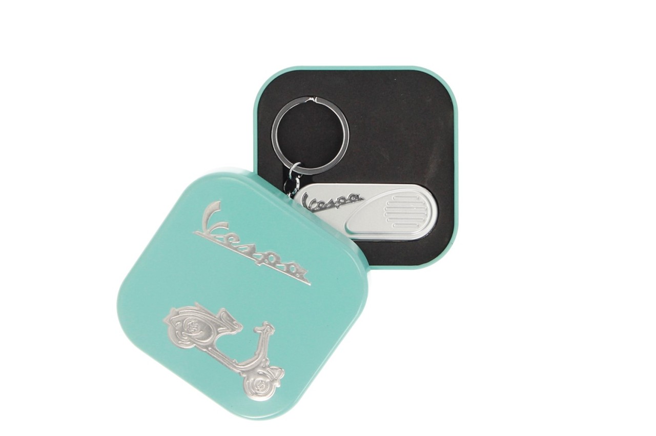 Portachiavi Vespa, cofano laterale classico argento