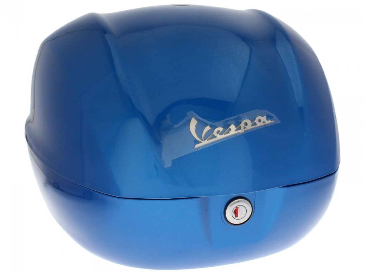 Baule Vespa da 32 litri, blu chiaro lucido, modello 261/A, senza schienale