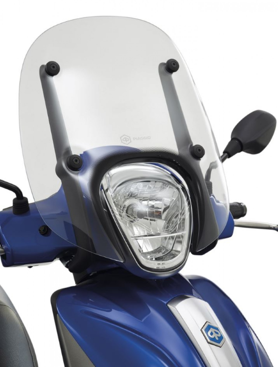 Parabrezza sportivo completo, trasparente per Medley Original Piaggio