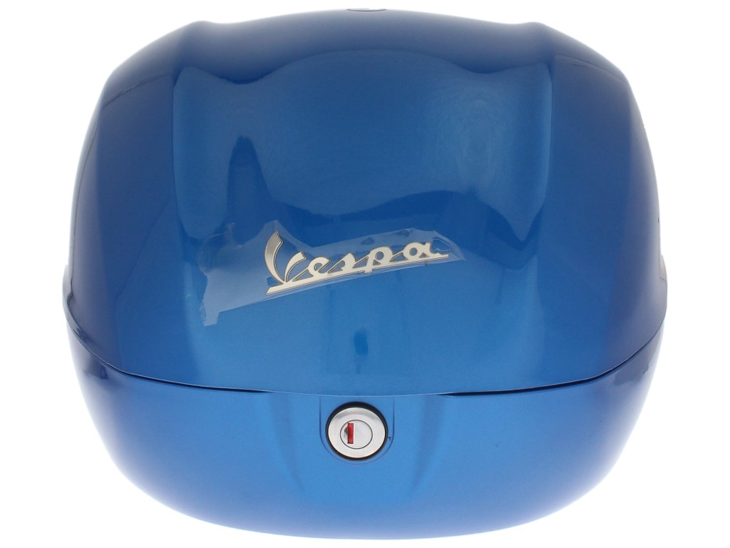 Baule Vespa da 32 litri, blu chiaro lucido, modello 261/A, senza schienale