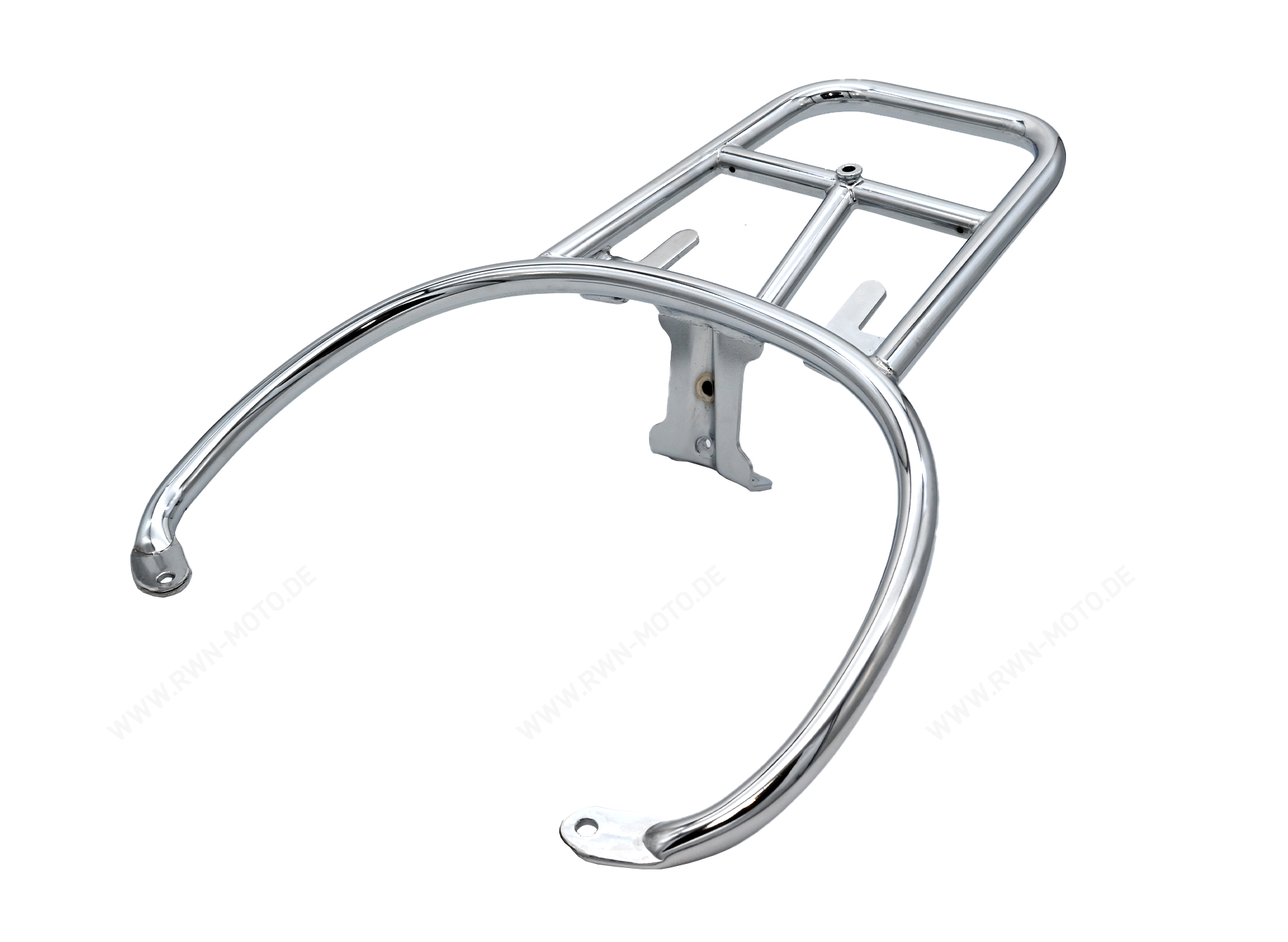 Portapacchi posteriore cromato per Vespa GTS, compatibile con il bauletto Vespa da 32 litri
