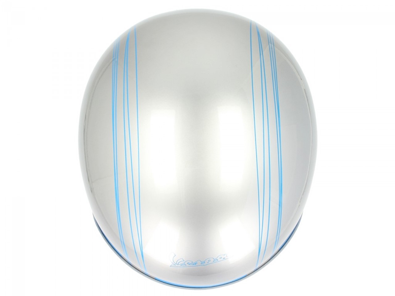 Casco Vespa jet Elettrica Tech blu (Bluetooth) argento