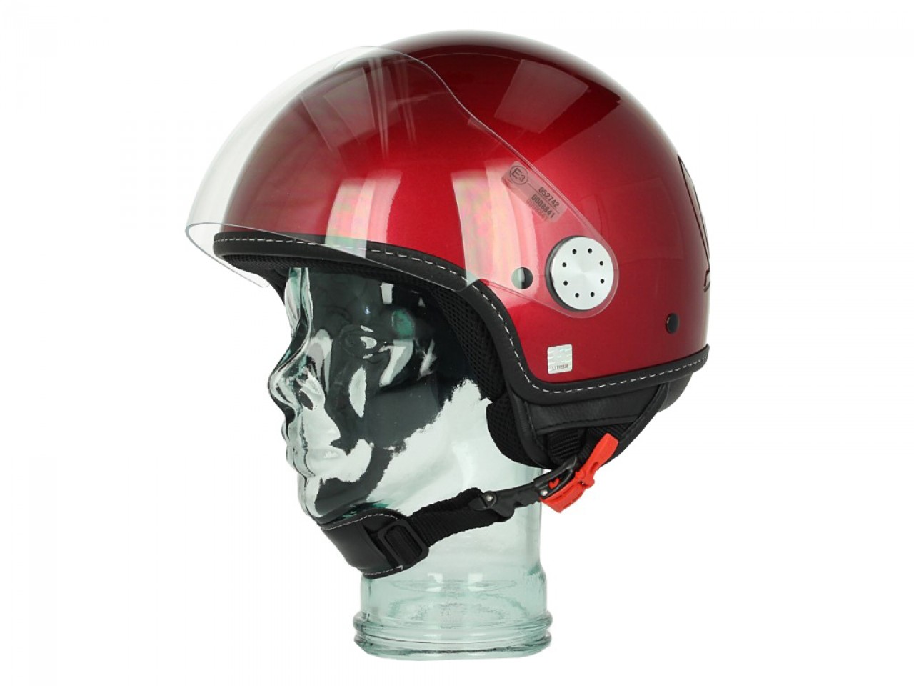 Casco Vespa "Visor" 2.0 Jet Helmet Rosso Must 880/A Taglia XS