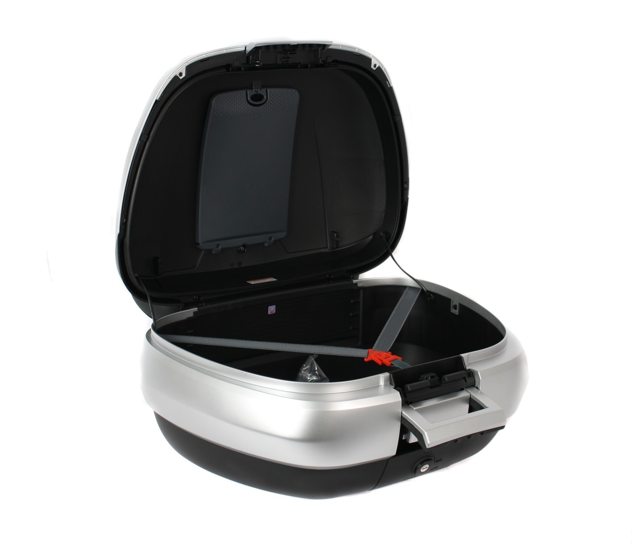 Top Case 50 l, (H4_grigio opaco 760/B) incl. cuscino posteriore per Piaggio MP3 500 Sport Advance HPE