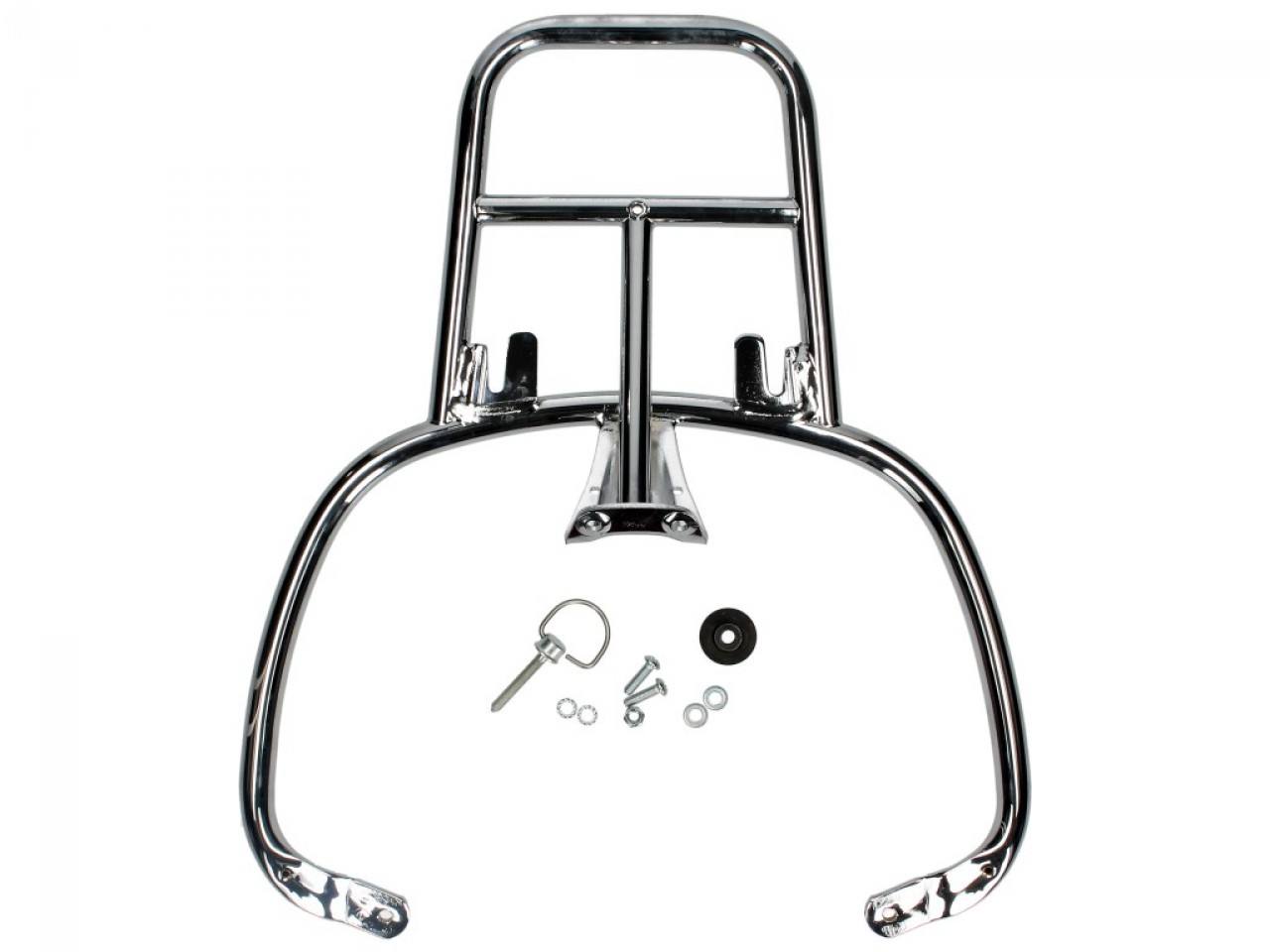Portapacchi posteriore cromato per Vespa Primavera / Sprint / Elettrica