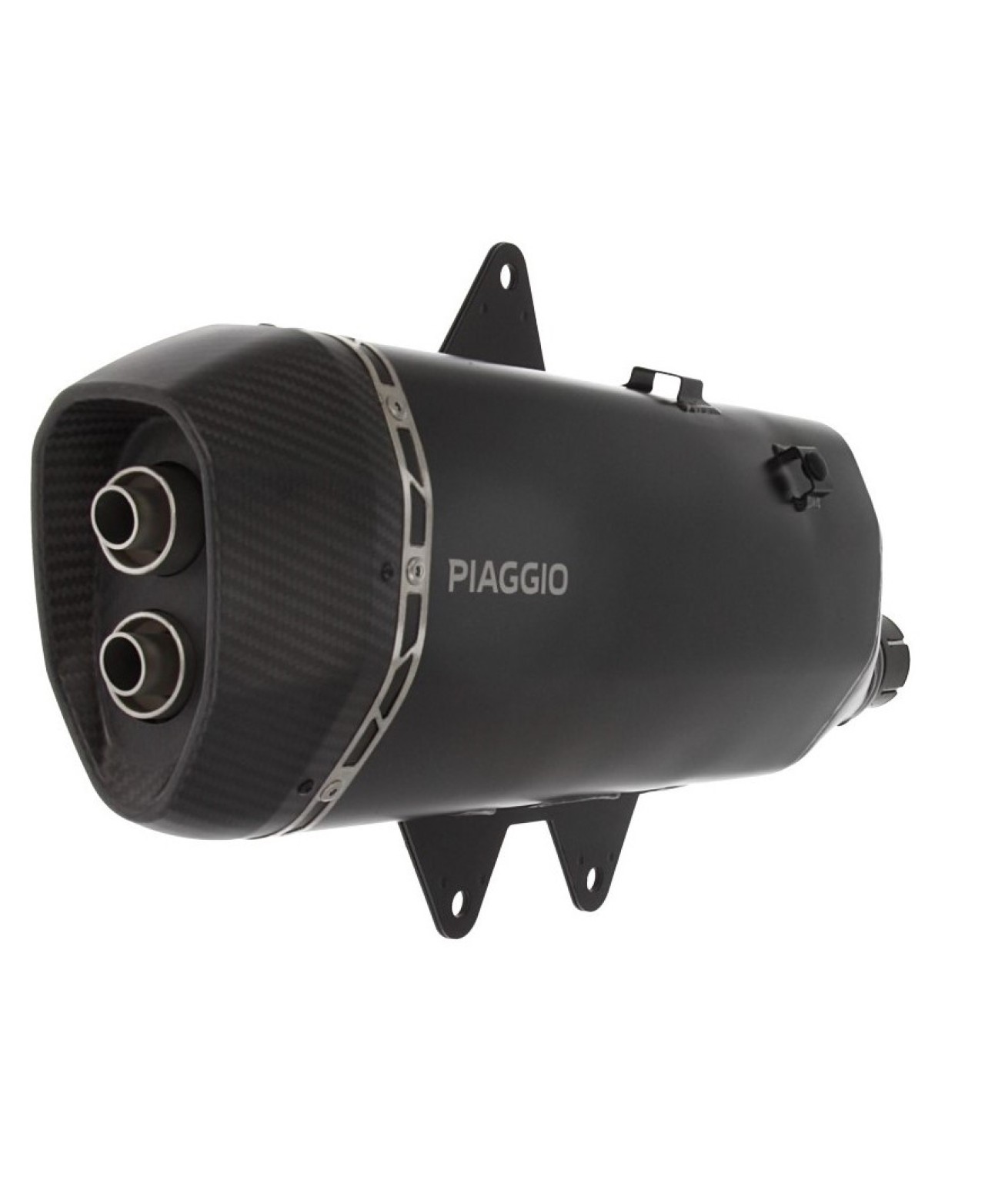 Silenziatore slip-on in acciaio inox nero per Piaggio MP3 HPE 530
