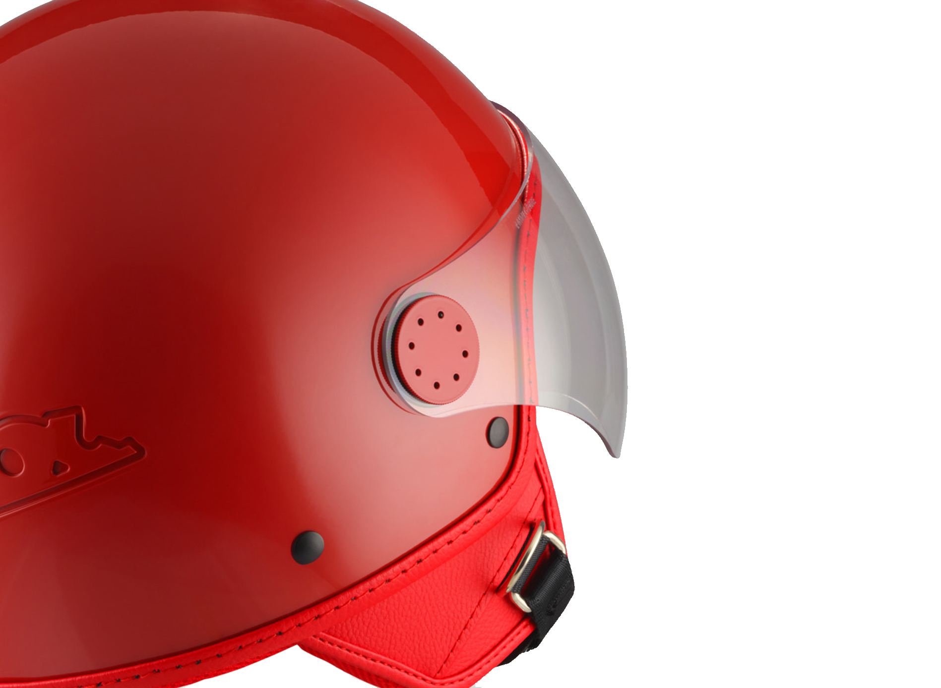 Casco Vespa jet Visiera 4.0 rosso