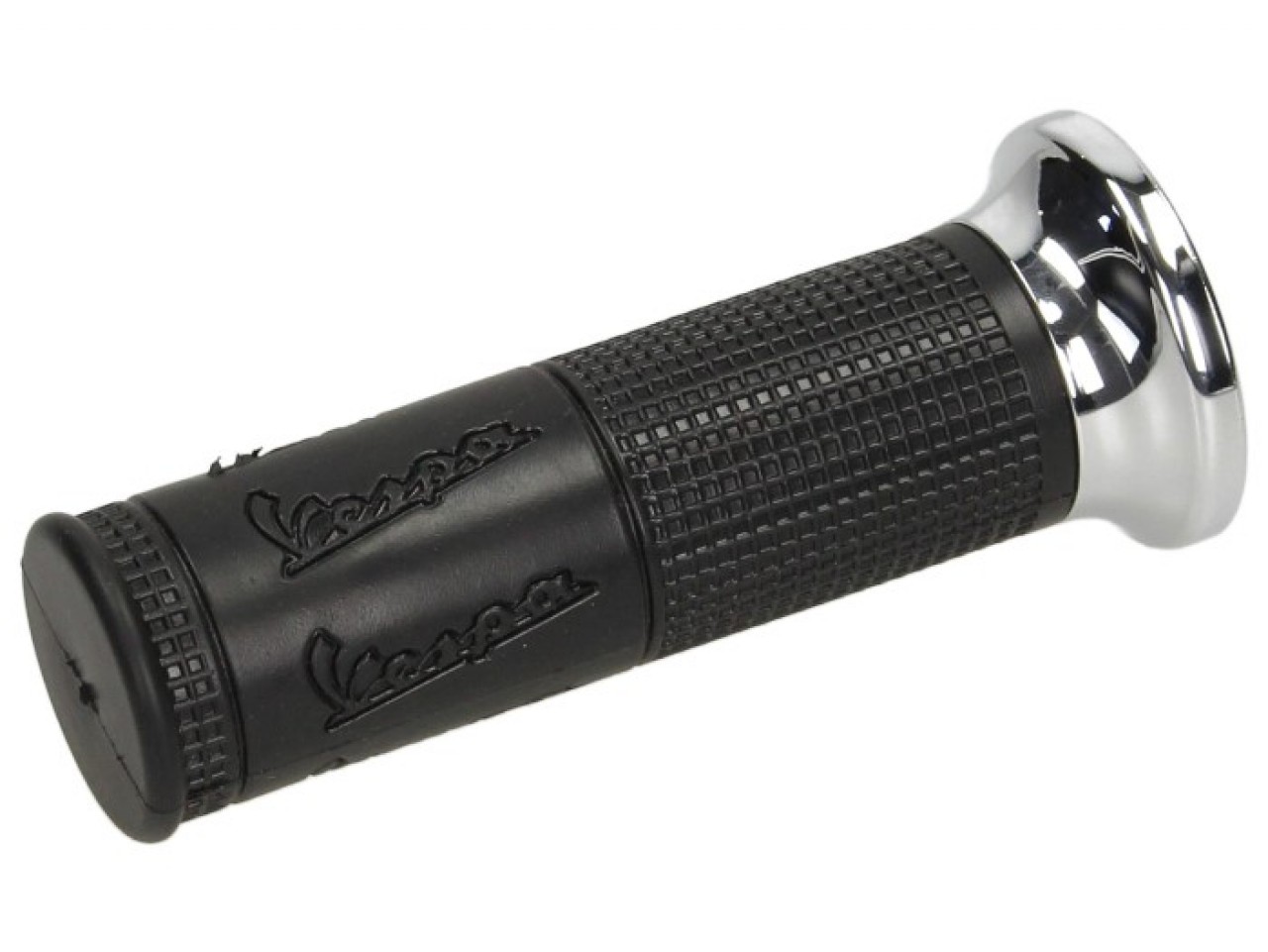 Manico originale nero "Logo/cromato" per Vespa ET/​LX/​LXV/​S/​Primavera/​Sprint 50-150ccm