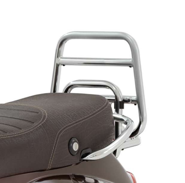 Portapacchi originale cromato per Topcase Vespa LX / LXV