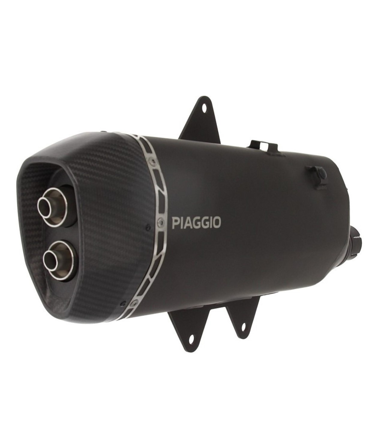 Silenziatore slip-on in acciaio inox nero per Piaggio MP3 HPE 400