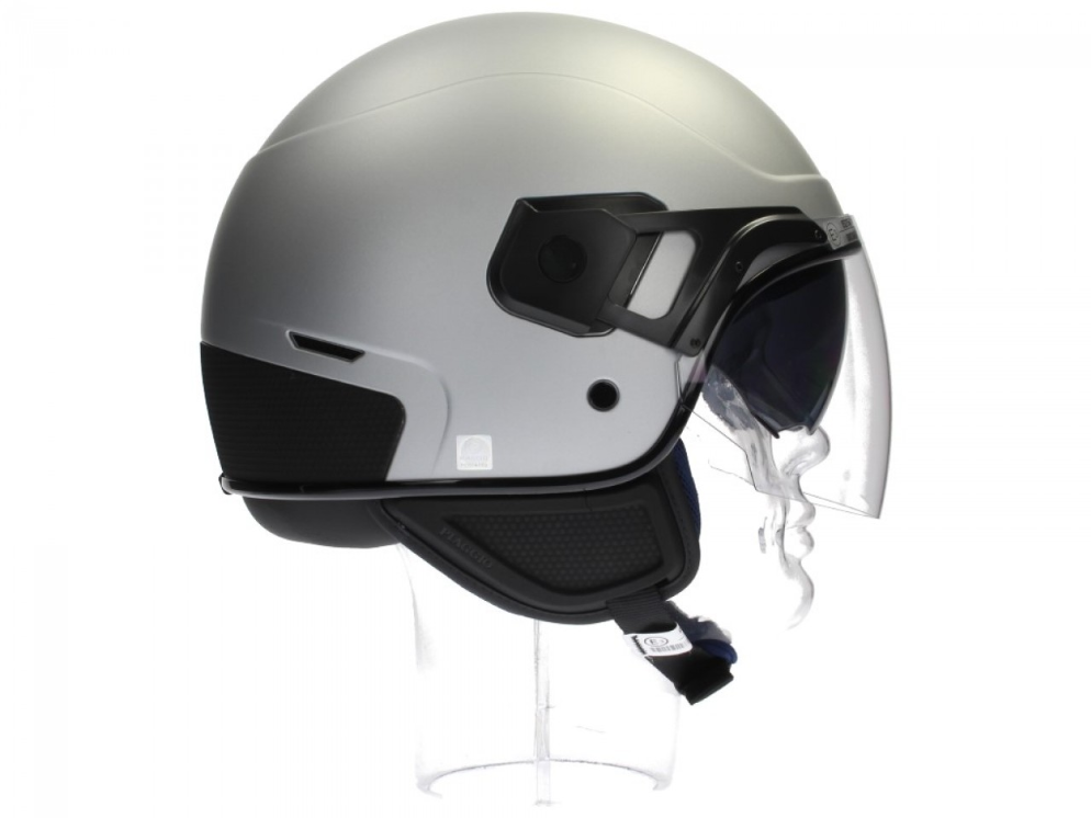 Casco Piaggio PJ Jet grigio, opaco