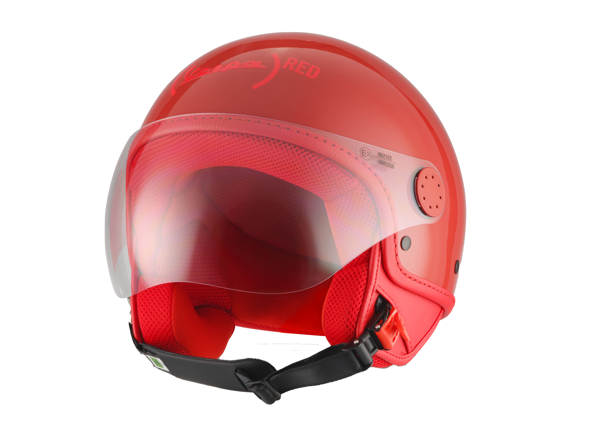 Casco Vespa jet Visiera 4.0 rosso