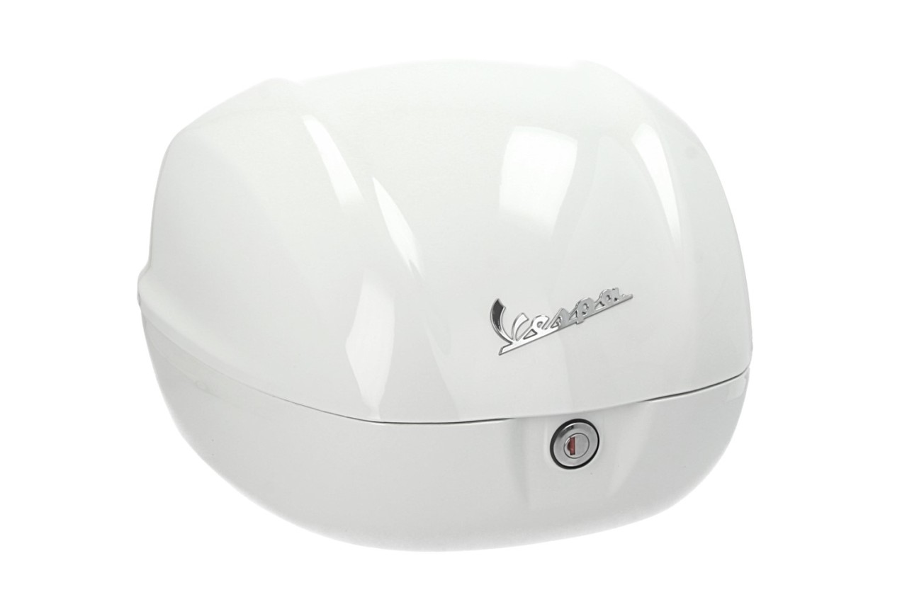 Baule Vespa da 32 litri bianco lucido B04 senza schienale