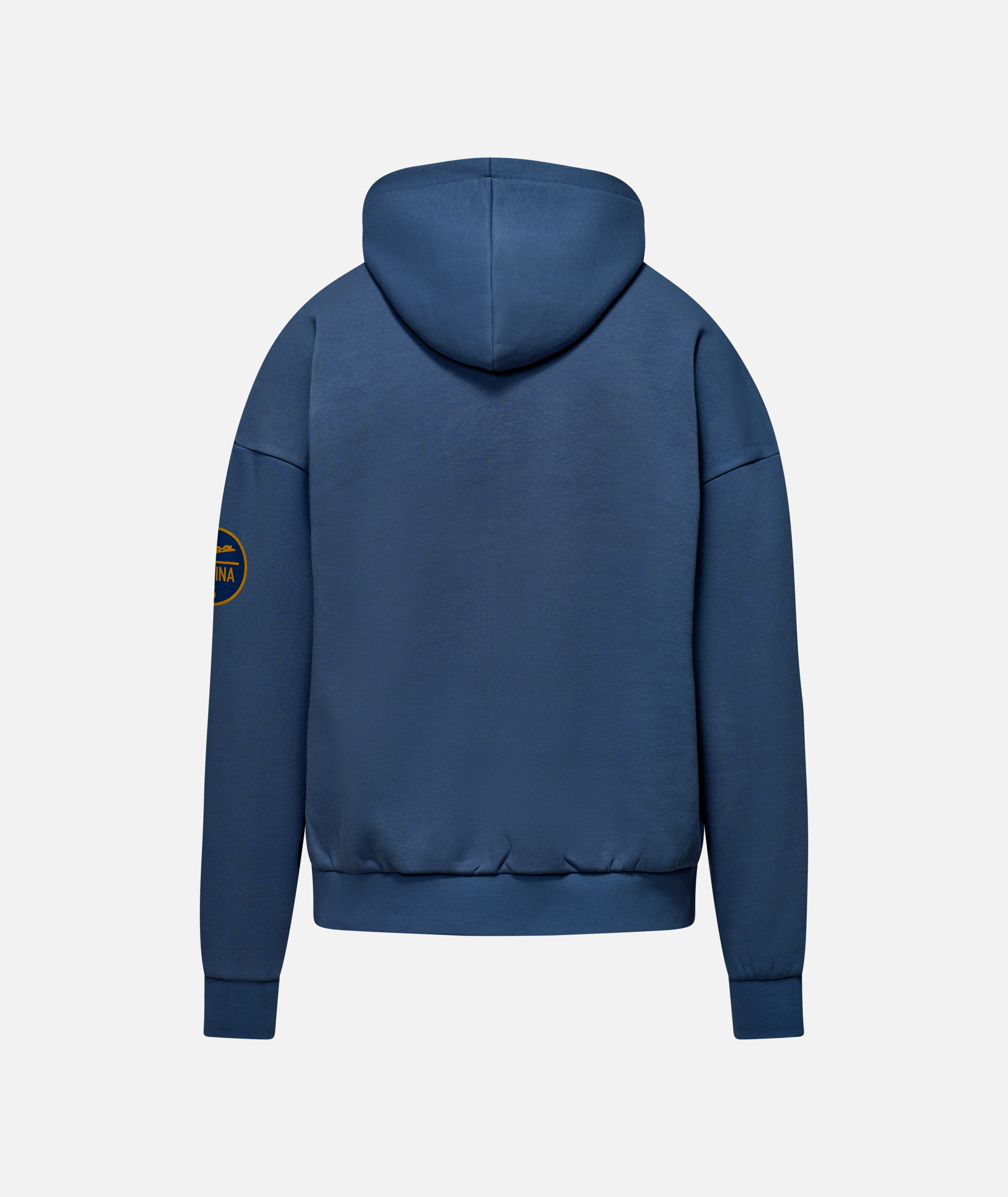 Felpa con cappuccio Vespa Officina 8 blu