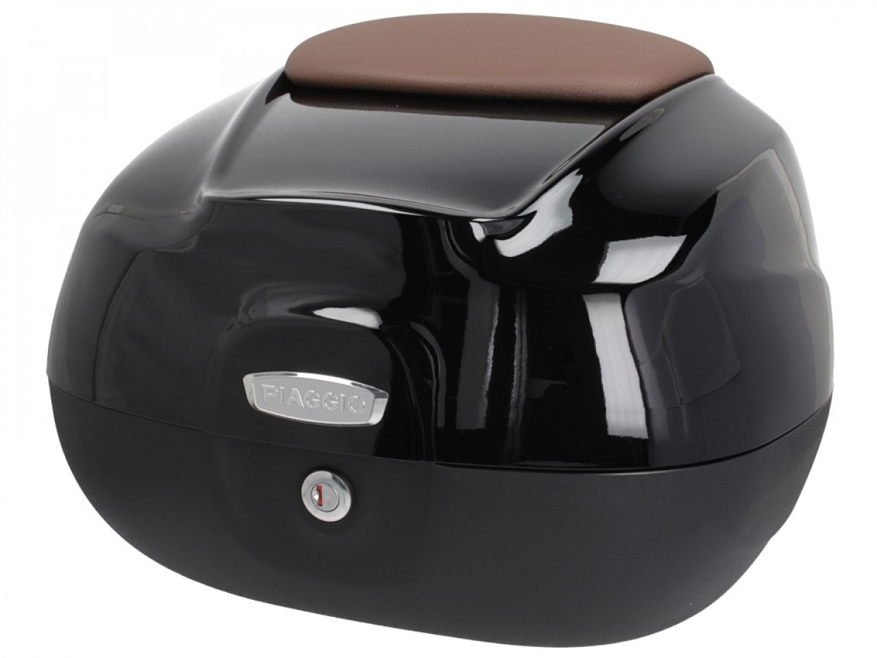 Baule da 37 litri con schienale per Piaggio Beverly 300/350 (18-20) - nero 90/B