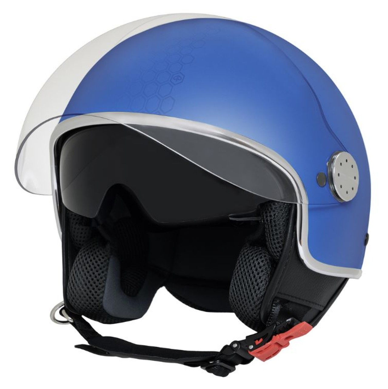 Casco jet Piaggio Demi Jet Mirror blu opaco