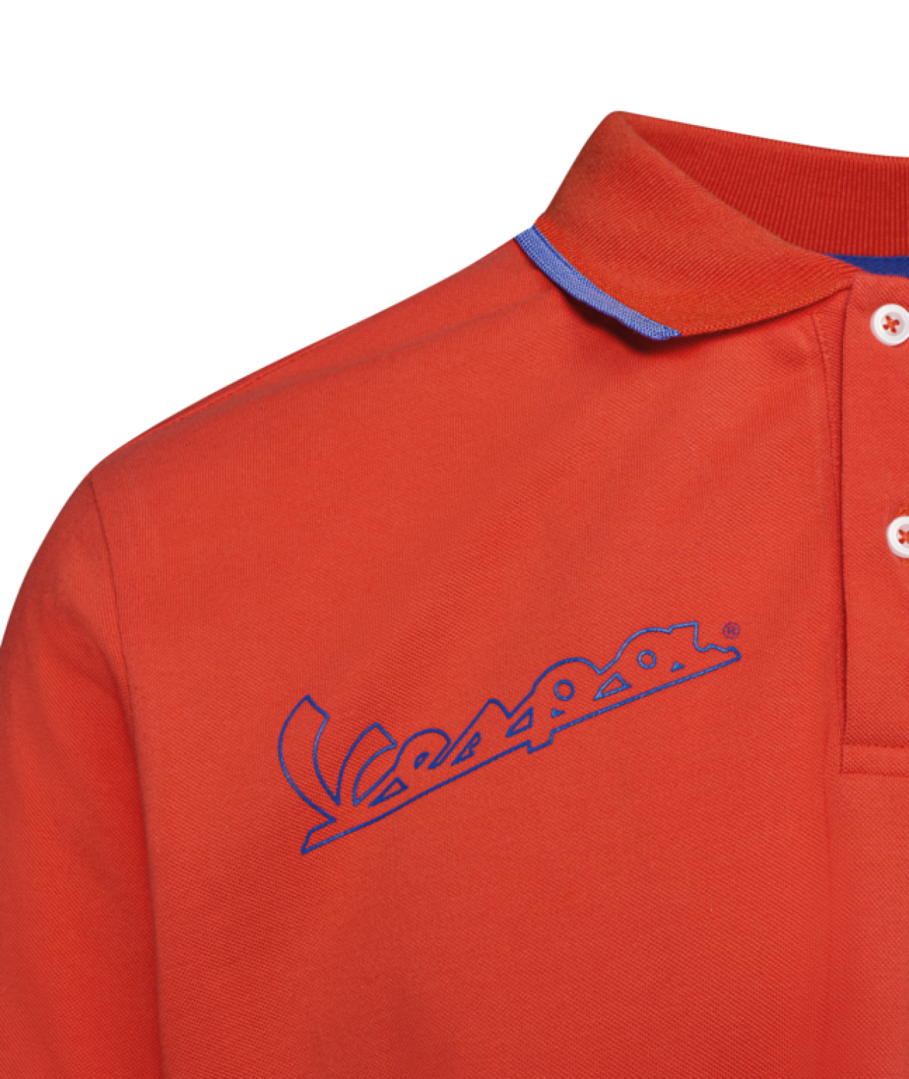 Polo Vespa arancione «Flame», collezione DEC