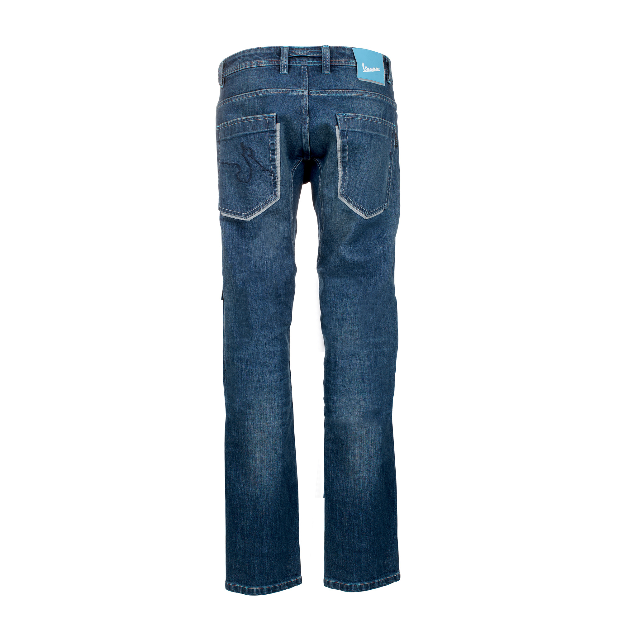 Pantaloni Vespa in poliestere denim blu