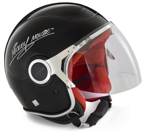 Casco Vespa jet, VJ, Topolino, nero