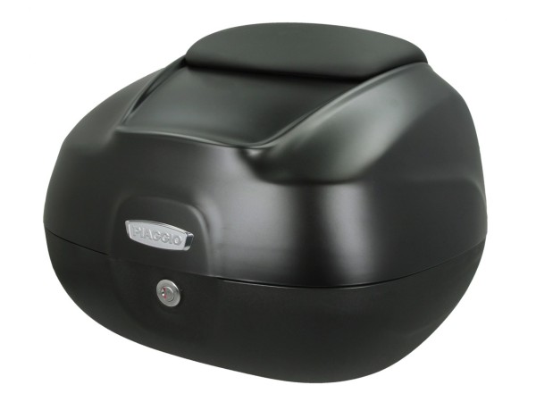 Baule da 37 litri con schienale per Piaggio MP3 HPE Maxi 400 Sport / Maxi 530 Exclusive - nero opaco