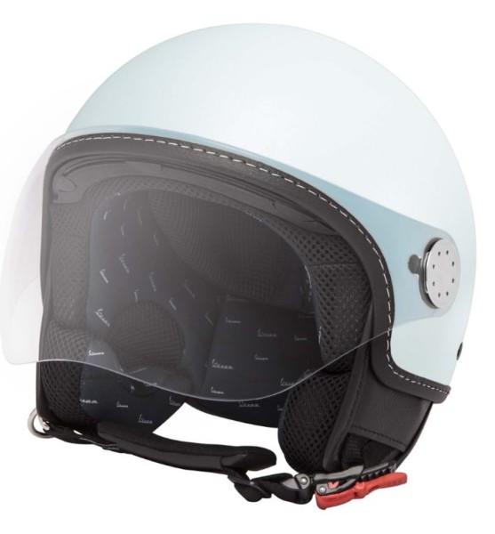 Casco jet Vespa, visiera Vespa LongHe, latte menta (350/A) - XS