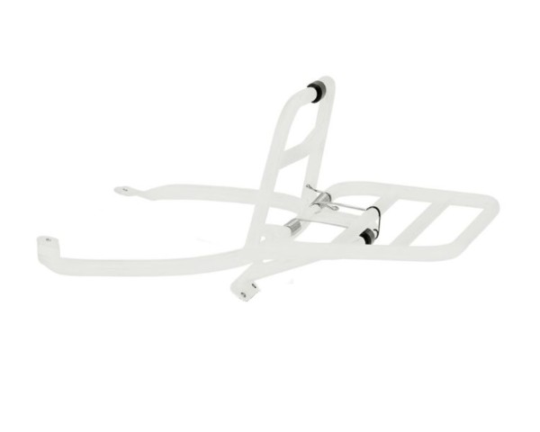 Portapacchi Justin Bieber bianco posteriore Pieghevole per Vespa Sprint