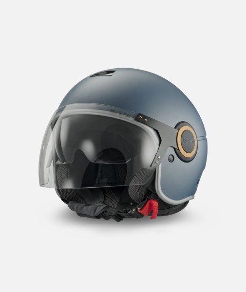 Casco jet Vespa Officina 8 blu opaco