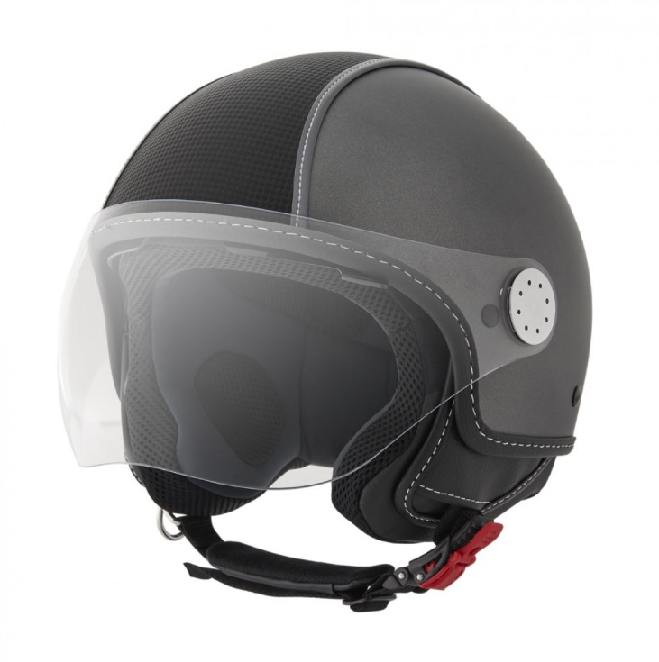 Piaggio casco Demi Jet , Carbonskin, grigio, opaco
