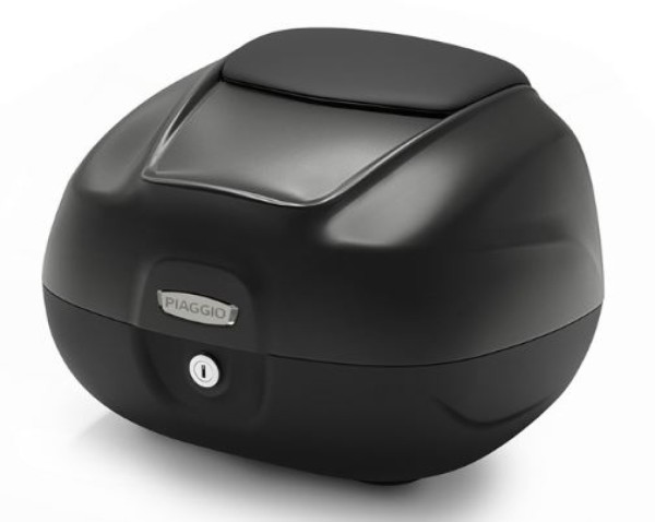 Baule da 37 litri con schienale per Piaggio MP3 HPE RST 400 Sport - nero opaco 93/B
