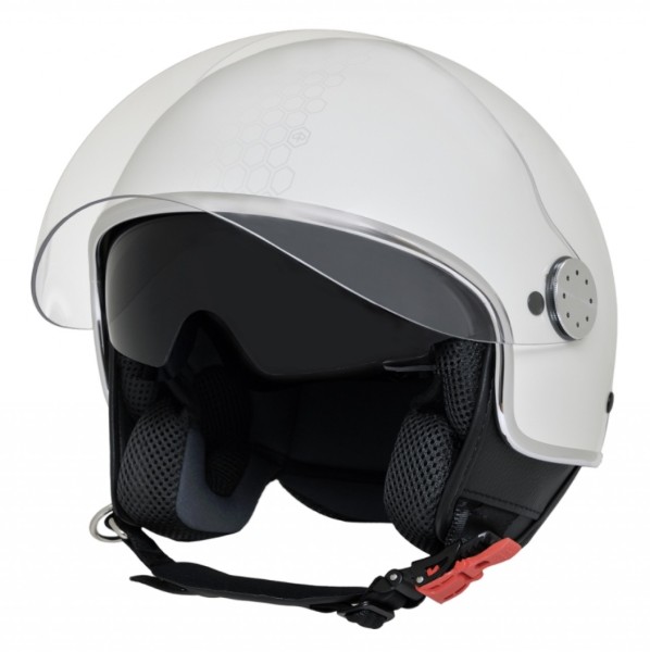 Casco jet Piaggio Demi Jet Mirror bianco opaco