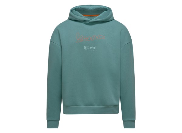 Vespa Felpa con cappuccio collezione Soul green DEC